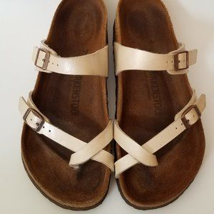 BIRKENSTOCK Mayari Womens Off White Strappy Sandals Shoes EU 39 US 8